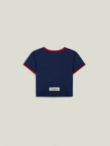 Crop Top Monoic Paris - Azul Navy y Rojo