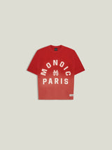 Camiseta Boxy Fit Monoic Paris - Rojo Degradé