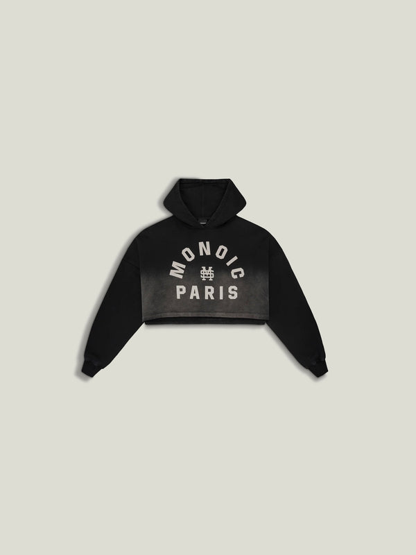 Cropped Hoodie Monoic Paris - Negro Degradé