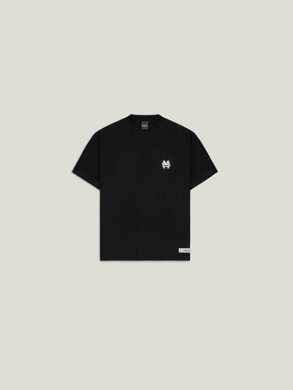 Camiseta Regular Fit Monogram - Negro Oscuro