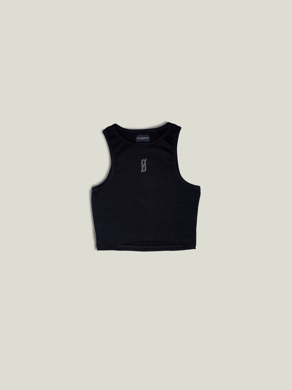Lost generation crop top "Kalahari" - black