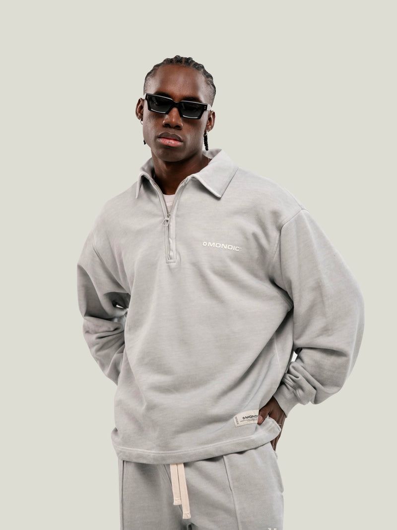 Quarter Zip V2 - Gris Desgastado