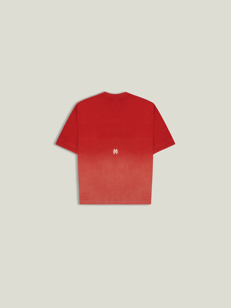 Camiseta Boxy Fit Monoic Paris - Rojo Degradé